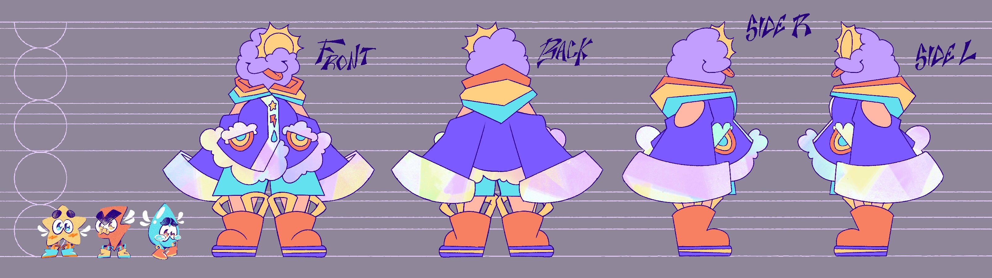 Turnaround for Sunshower compared to Starry, Bolt, and Droplet
