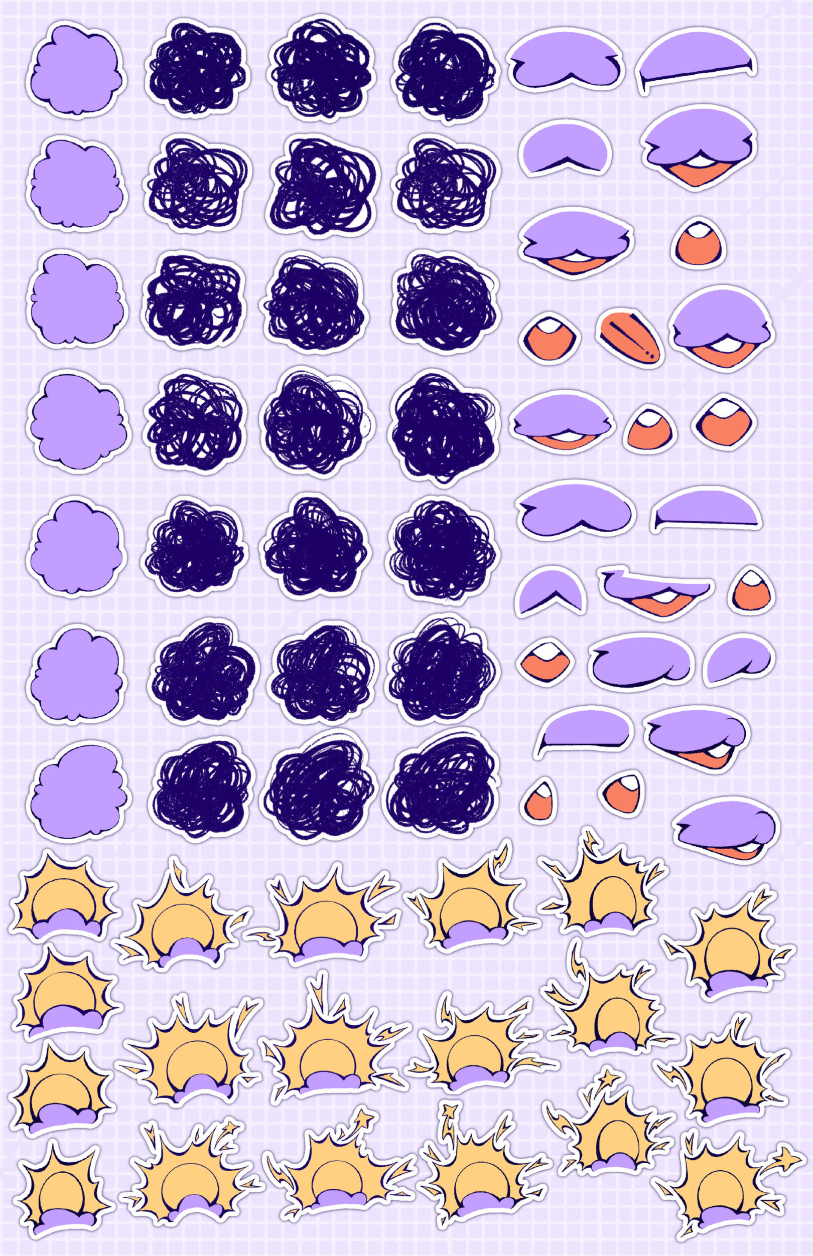 Sunshower Puppet Assets Page 1
