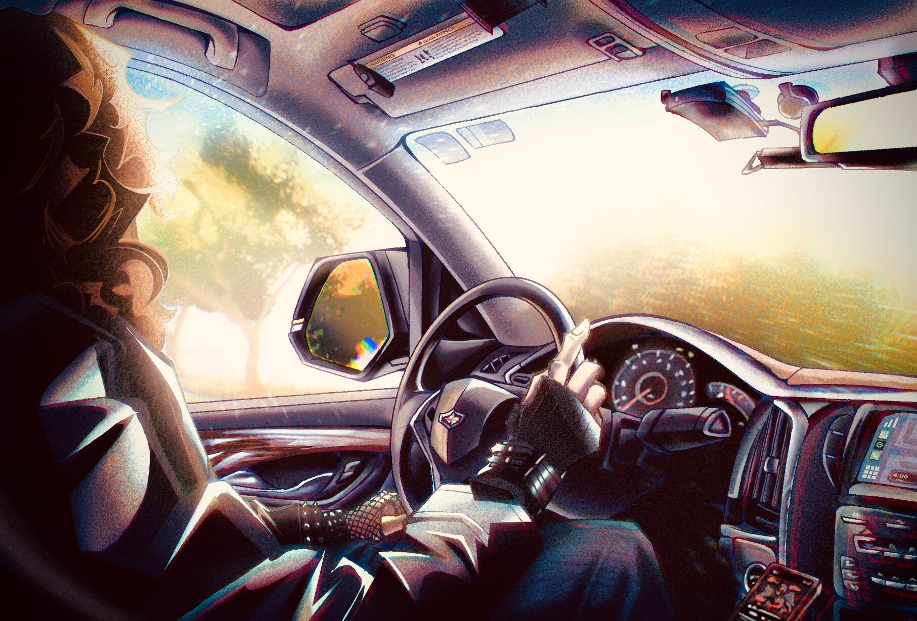 Sunset Car Ride