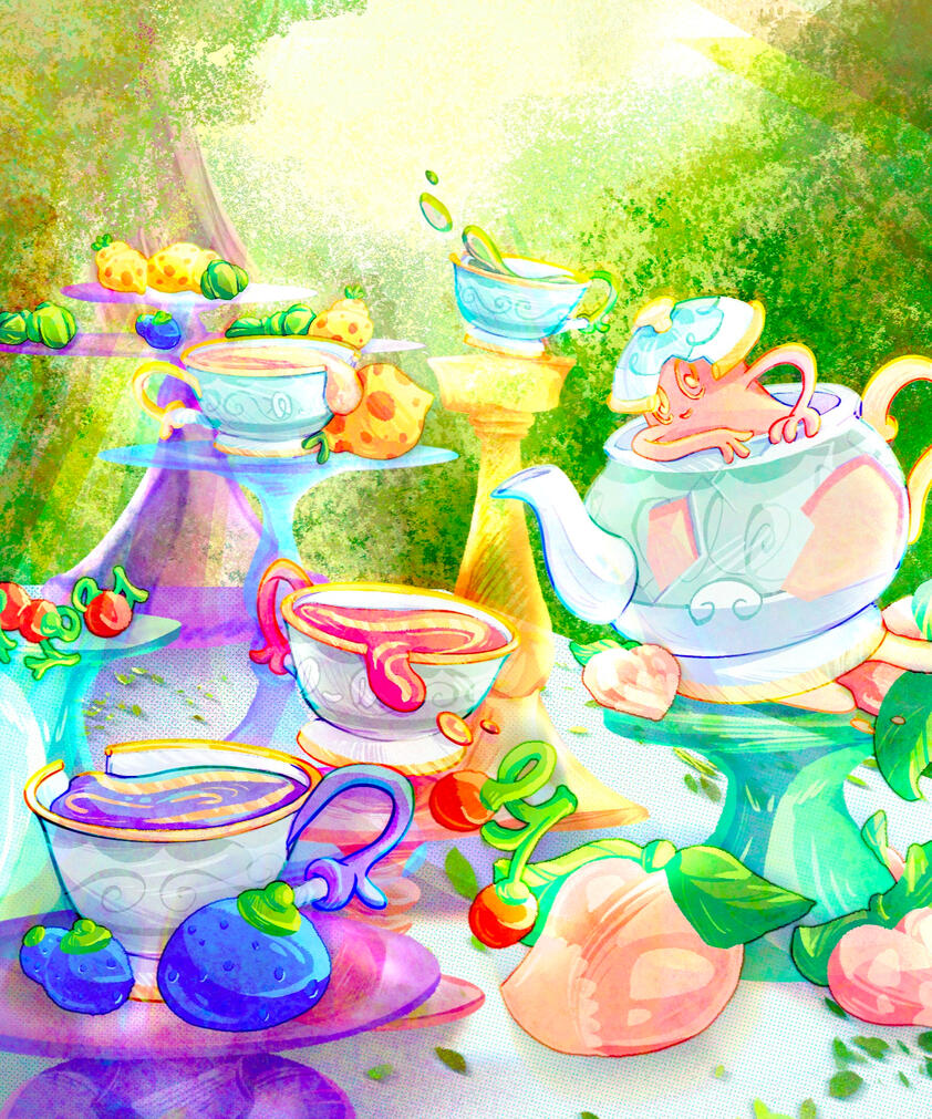 Sinistea and Polteageist Illustration