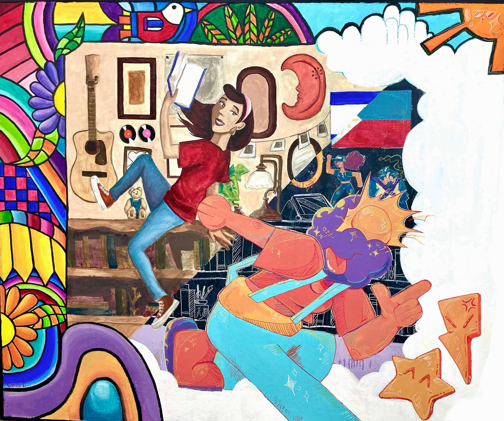 Collaborative Mural by Camila Diaz and Brynna Ventura